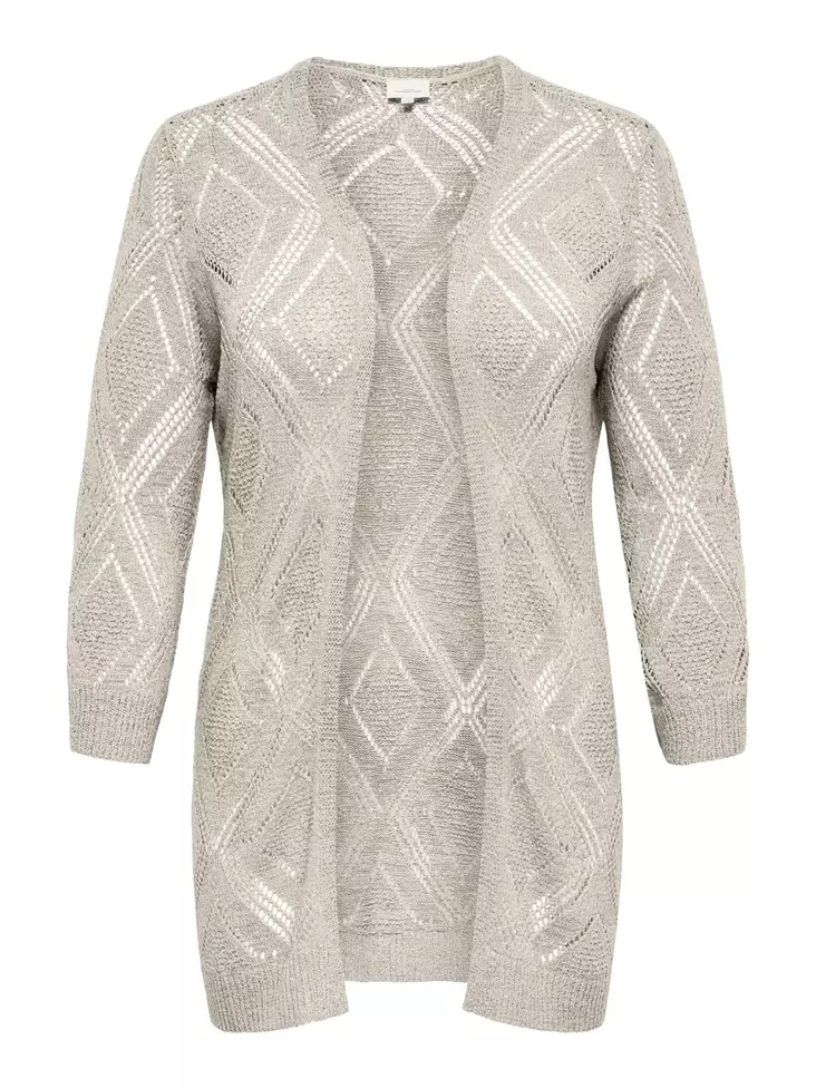 Only Carmakoma plus size cardigan Open birch - Women's knitwear - 140436 - 1