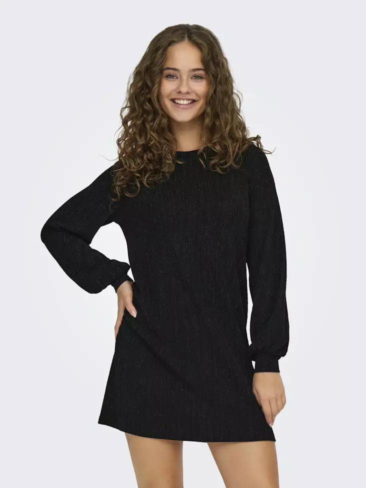 Only glitter dress with bow tie detail black/zigga black