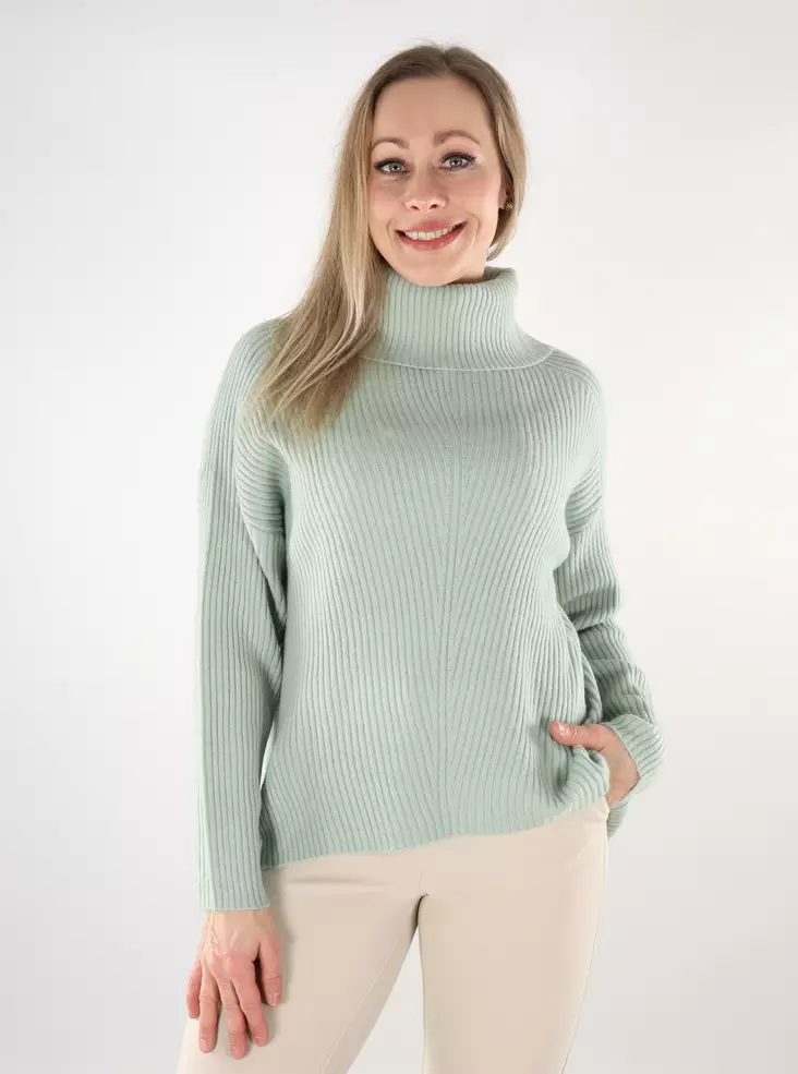 Only women's sweater Rollneck aqua gray - Women's knitwear - 137596 - 1