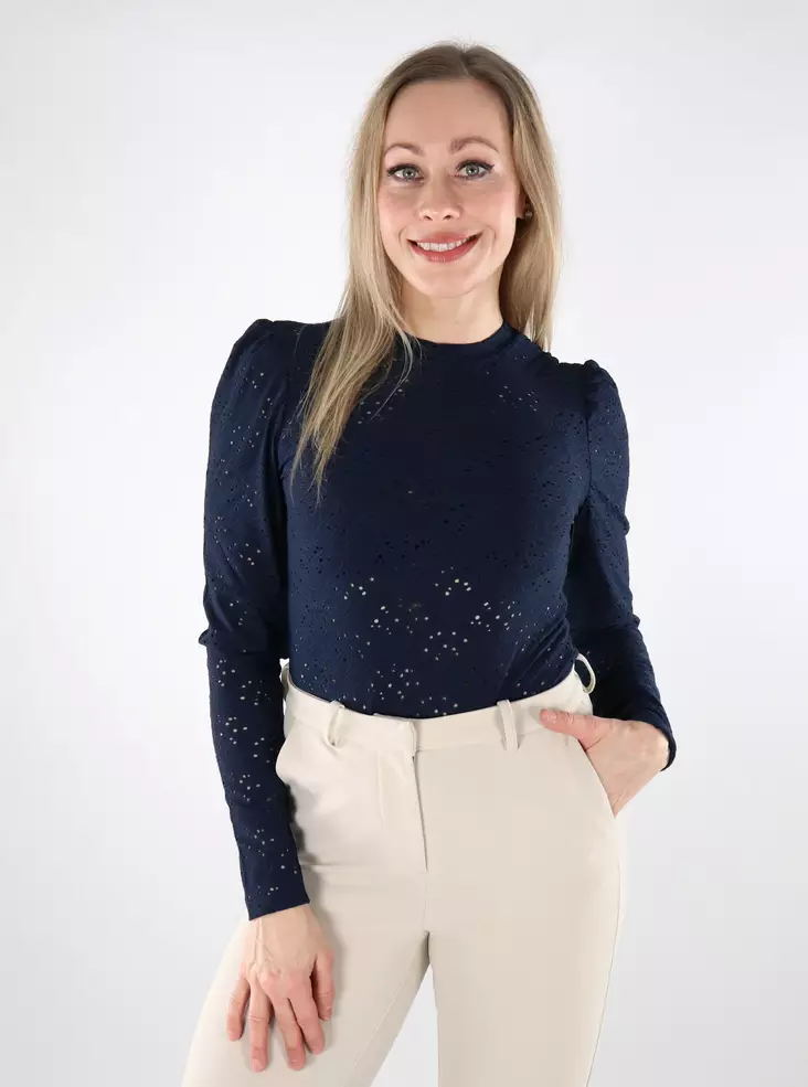 Only women's shirt Life Puff navy blazer - Women's long sleeved shirts - 137586 - 1