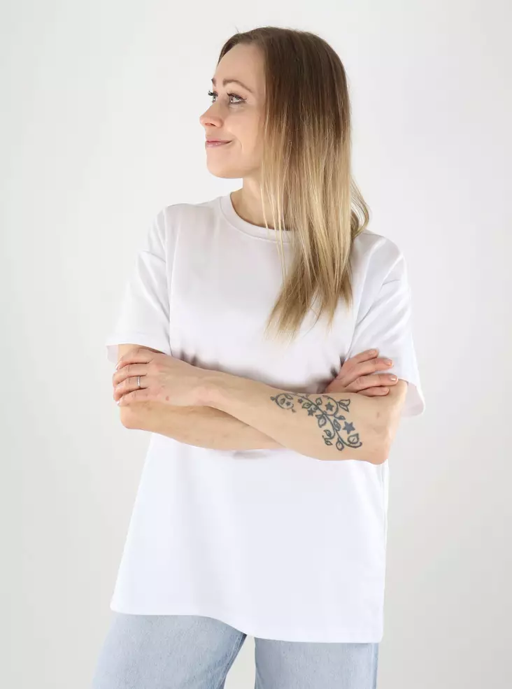 Pieces women's t-shirt Oversized Tee bright white - Women's T-shirts - 140156 - 1