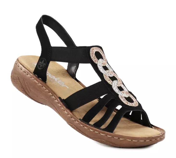Rieker women's sandals V2870-00 black - Rieker women`s sandals - 138156 - 1