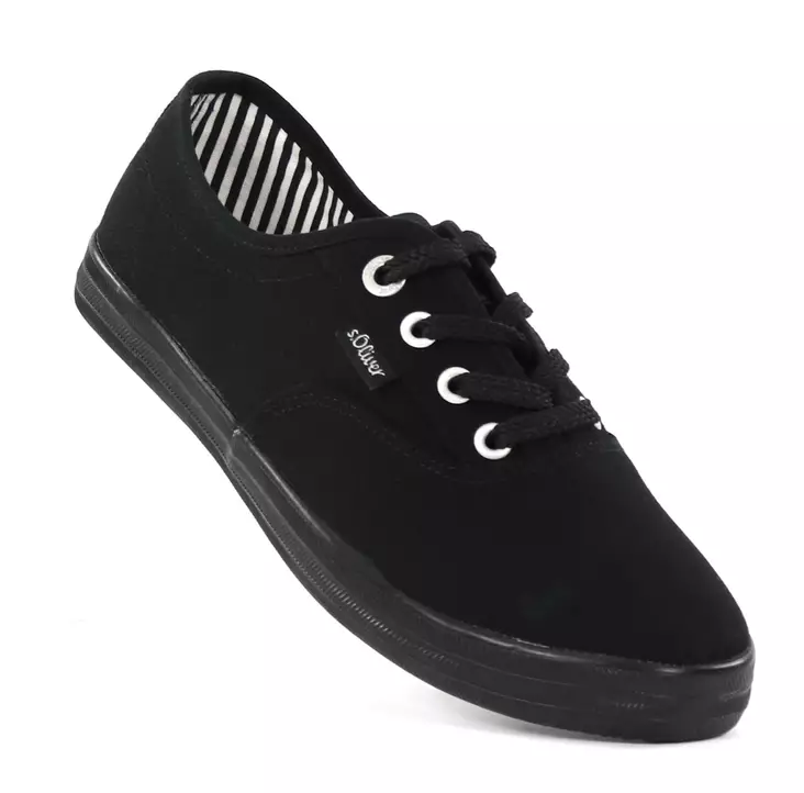 S.Oliver women's canvas sneakers 23646-42 black - Women's sneakers - 137986 - 1