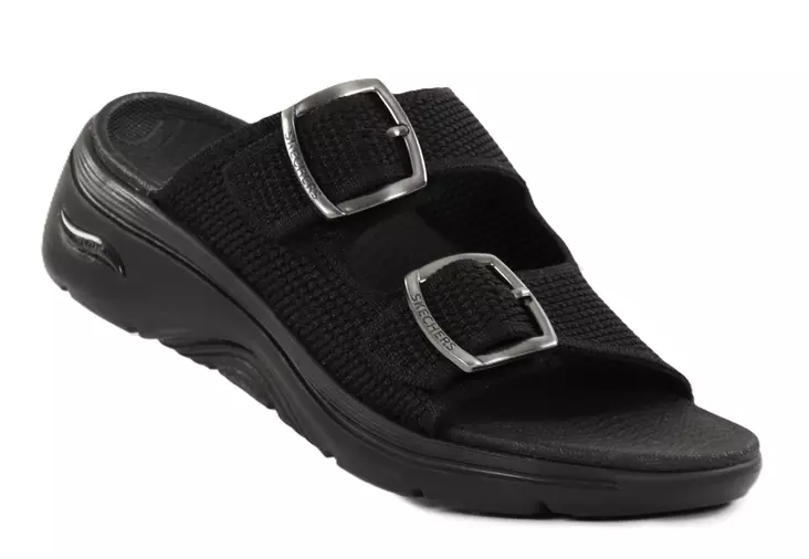 Skechers women's flip-flops 140871/BBK GO WALK ARCH FIT 2.0 SANDAL - CHLOE black - Women's mules - 138686 - 1