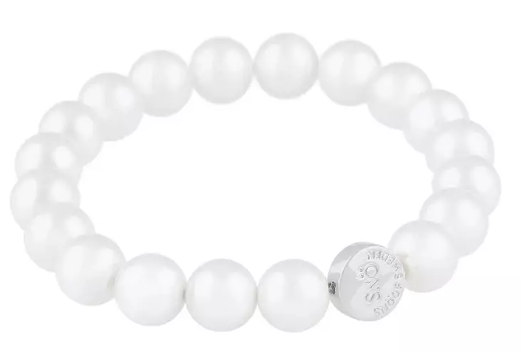 Snö of Sweden Bracelet Laney pearl s/w - Bracelets - 137866 - 1