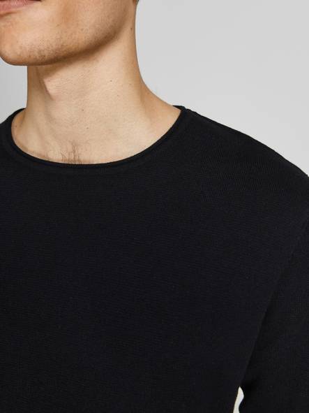 Jack&Jones Sweater Hill Crewneck black - Men's knitwear - 134077 - 2