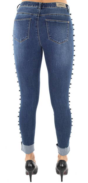 Only Jeans Reg Studank, Blue - Women's jeans - 121697 - 2