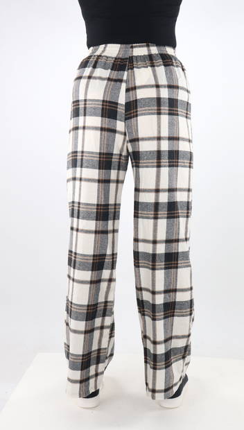 Only Check women's trousers ecru - Women's trousers - 134797 - 2