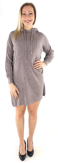 Only Sweatshirt Dress hood plum kitten - Women's knitwear - 134667 - 1