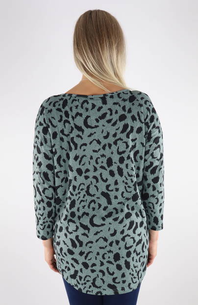 Only Sweater Elcos 4/5 chinois green/moon - Women's knitwear - 131597 - 2