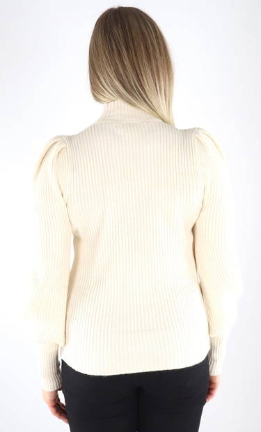 Only Sweater highneck whitecap gray - Women's knitwear - 132367 - 2