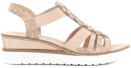 Rieker Wedge Sandals V3822-31, Rose - Rieker women`s sandals - 125977 - 1