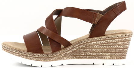 Rieker Wedge Sandals 61937-24, Brown - Rieker women`s sandals - 130297 - 2