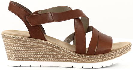 Rieker Wedge Sandals 61937-24, Brown - Rieker women`s sandals - 130297 - 1