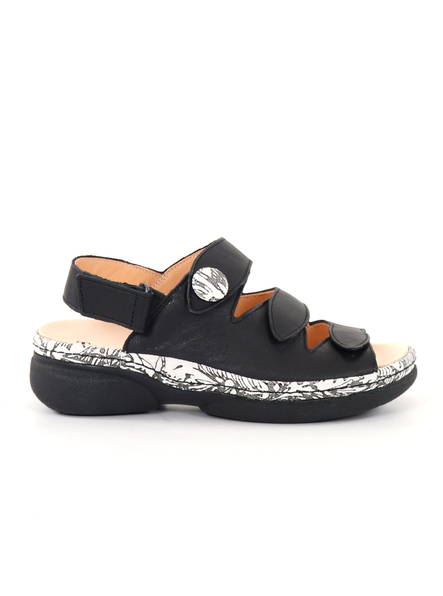 Think! Cambio 000587-0050 women's sandals black and white - Women's work shoes - 134987 - 1