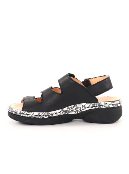Think! Cambio 000587-0050 women's sandals black and white - Women's work shoes - 134987 - 2