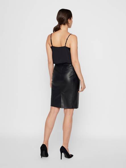 Vero Moda Skirt Buttersia hw coated, Black - Skirts - 126857 - 2
