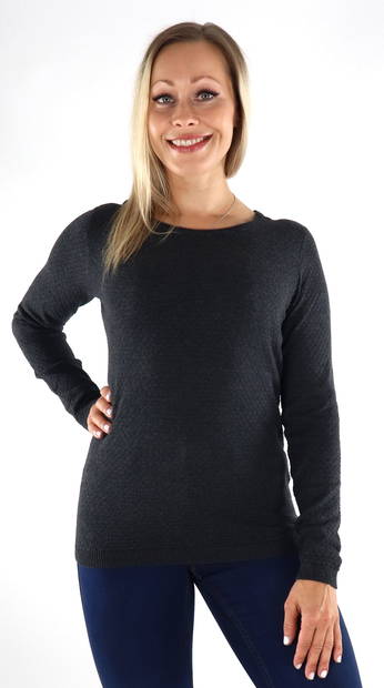 Vero Moda Sweater care stucture t.grey - Women's knitwear - 134017 - 1