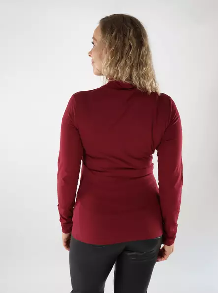 JDY Women's Turtleneck Shirt New Turtleneck Cabernet - Women's long sleeved shirts - 139067 - 2