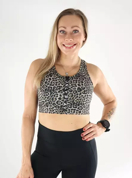 Only Play sports bra Daisy2 black/leo - Women's sports bra - 139287 - 1