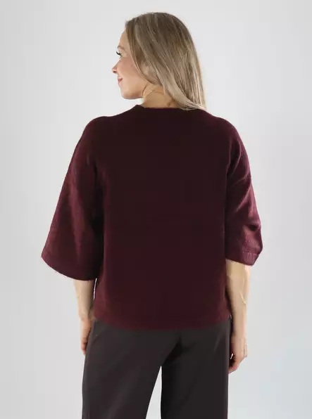 Only women's sweater Pullover 3/4 port royale - Women's knitwear - 141487 - 2