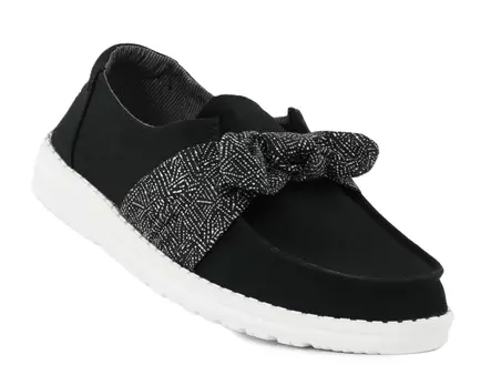 HEYDUDE women's shoes Wendy Bow Essentials black - Women's walking shoes - 138757 - 1