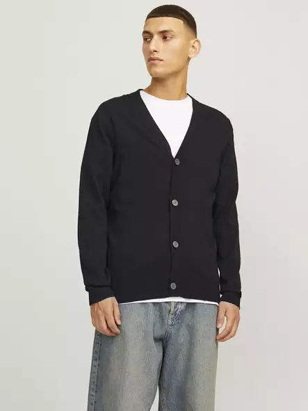 Jack&Jones men's cardigan Knit black - Men's knitwear - 136907 - 1