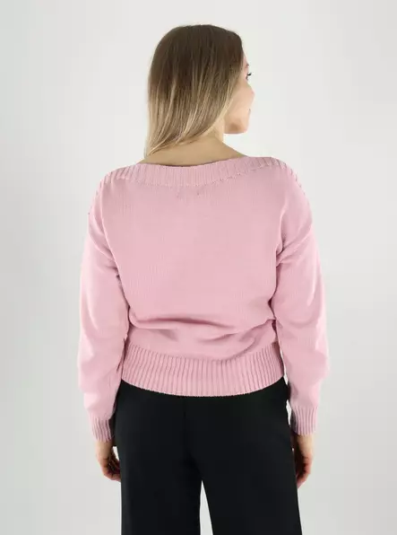 JDY women's cotton sweater Boatneck fragrant lilac - Women's knitwear - 140177 - 2