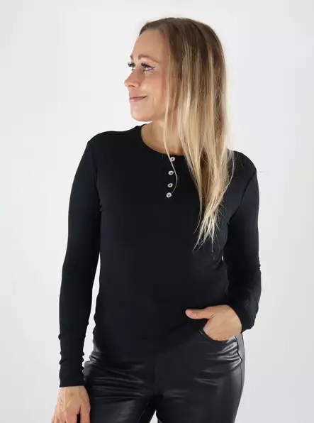 JDY women's wool blend shirt Woolblend black - Women's long sleeved shirts - 139027 - 1