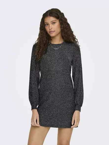 Only glitter dress with bow tie detail black/harlekin - Dresses and tunics - 137567 - 1