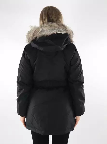 Only women's parka coat black/nature fur - Women's parka coats - 137487 - 2