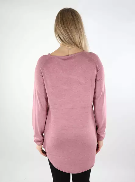 Only women's long sweater mesa rose - Women's knitwear - 137617 - 2