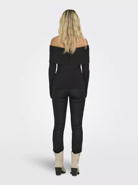 Only off shoulder sweater black - Women's knitwear - 137647 - 2