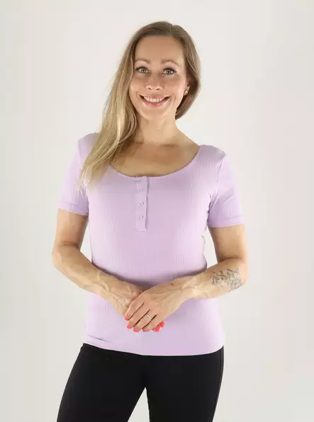 Pieces T-Shirt SS TOP Pastel Lilac - Women's T-shirts - 141317 - 1