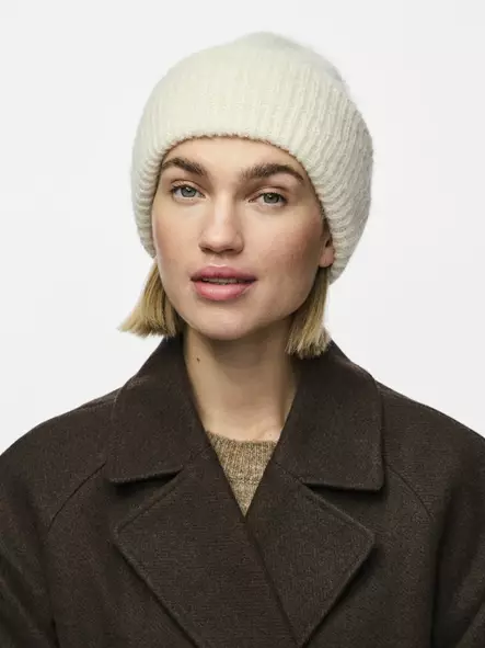 Pieces Beanie alpaca cloud dancer - Women's beanies and gloves - 139557 - 1