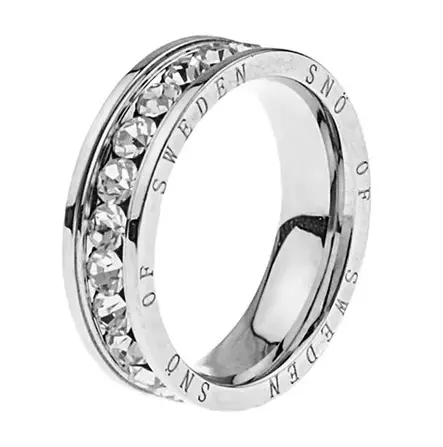 Snö of Sweden ring Rio stone silver/clear - Rings - 140267 - 1