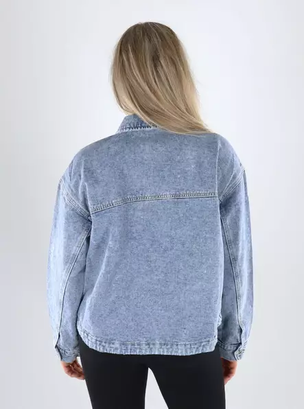 Vero Moda denim jacket shacket light blue - Women's denim jackets - 141257 - 2