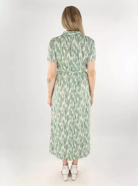 Vero Moda buttoned dress VMEASY Joy Long birch/hedge green - Dresses and tunics - 138587 - 2
