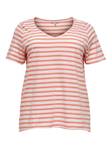 Only Carmakoma T-shirt Life v-neck - Women's T-shirts - 126457 - 2