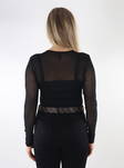 Pieces women's mesh shirt black - Women's long sleeved shirts - 134917 - 2