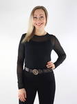Pieces women's mesh shirt black - Women's long sleeved shirts - 134917 - 1