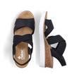 Rieker women's wedge sandals V38G8-00 black - Rieker women`s sandals - 135767 - 4