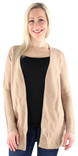 Vila Cardigan Lalaine long, Light Brown - Women's knitwear - 125397 - 1