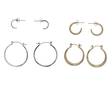 Pieces Earrings 4-pack gold/silver - Earrings - 135827 - 1
