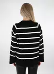Vero Moda women's striped sweater O-Neck black/w.birch - Women's knitwear - 137217 - 3