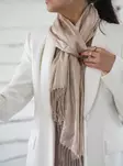 Veniz glittering party scarf 62722 champagne - Women's scarfs - 138317 - 1