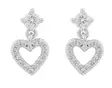 Snö of Sweden Earrings Nisi heart silver/clear - Necklaces - 138637 - 1