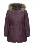 Only Carmakoma plus size jacket Parka Mauve wine - Women's winter jackets - 139607 - 5