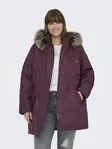 Only Carmakoma plus size jacket Parka Mauve wine - Women's winter jackets - 139607 - 1