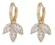 Snö of Sweden Earrings Eira tripple gold/clear - Earrings - 140017 - 1